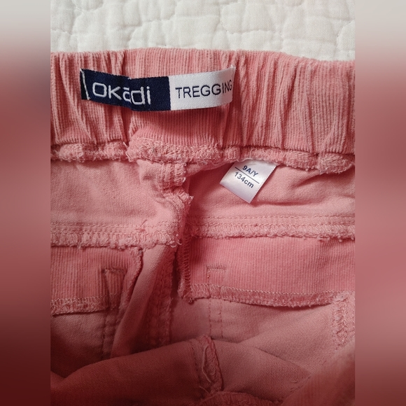 Okaïdi pink hyper-stretch velvet treggings for girls 9 years old. - Picture 4 of 10